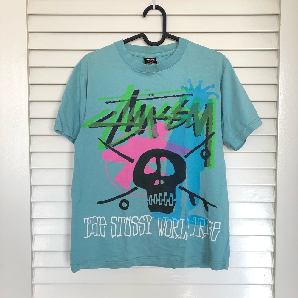 Stussy Skull Graphic T-Shirt Ocean Blue
